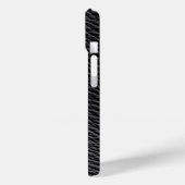 Schwarzes Leder Textur Handy Fall Case-Mate iPhone Hülle (Rückseite / Links)