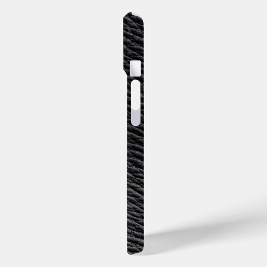 Schwarzes Leder Textur Handy Fall Case-Mate iPhone Hülle (Rückseite / Links)