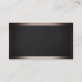 Schwarzes Leder Textur | Klassische Grenze Visitenkarte (Rückseite)