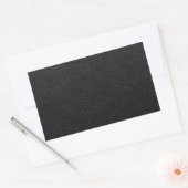 Schwarzes Leder Textur Rechteckiger Aufkleber (Umschlag)