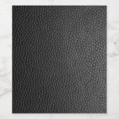 Schwarzes Leder Textur Weinetikett (Einzelnes Label)