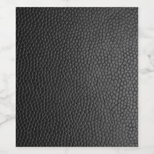 Schwarzes Leder Textur Weinetikett (Einzelnes Label)