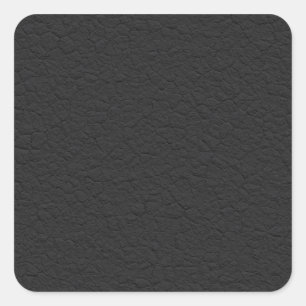 Schwarzes Leder texturiert Quadratischer Aufkleber