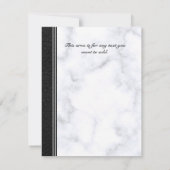 Schwarzes Leder und grauweißer Marmor Save The Date (Rückseite)