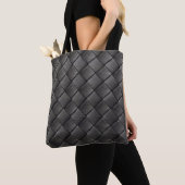 Schwarzes Leder: Vintage Textur Tasche (Von Nahem)