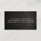 Schwarzes Leder Visitenkarte (Rückseite)