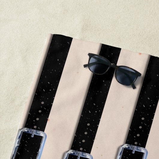 Schwarzes Lederband Strandtuch (Beispiel)