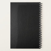 Schwarzes Lederbild Personal 202x wöchentlich Planer (Rückseite)