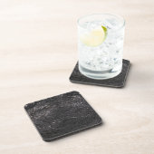 Schwarzes Lederlook Textured-Effect Cork-Untersetz Untersetzer (Rechte Seite)
