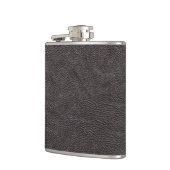 Schwarzes ledernes Gewebe Flachmann (Links)