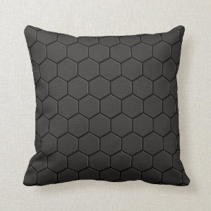 Schwarzes ledernes Matrix-Druck-Kissen #1 Kissen