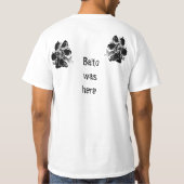 Schwarzes Leonberger war hier T-Shirt (Rückseite)