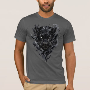 Schwarzes Leopard-Grafik-T-Shirt T-Shirt