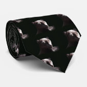 Schwarzes Leopard-Porträt Krawatte (Gerollt)