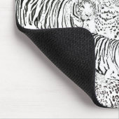 Schwarzes Leopard-Tiger-Muster Mousepad (Ecke)