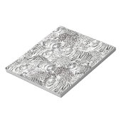 Schwarzes Leopard-Tiger-Muster Notizblock (Rotiert)