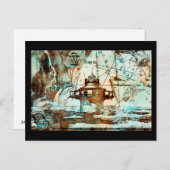 Schwarzes Leuchtturm und Karte (Vorne/Hinten)