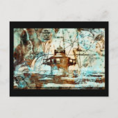 Schwarzes Leuchtturm und Karte (Vorderseite)