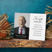 Schwarzes Licht bleibt Gedenkgedicht-Foto Fotoplatte (Seite)