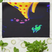 Schwarzes Licht Geschirrtuch (Gefaltet)