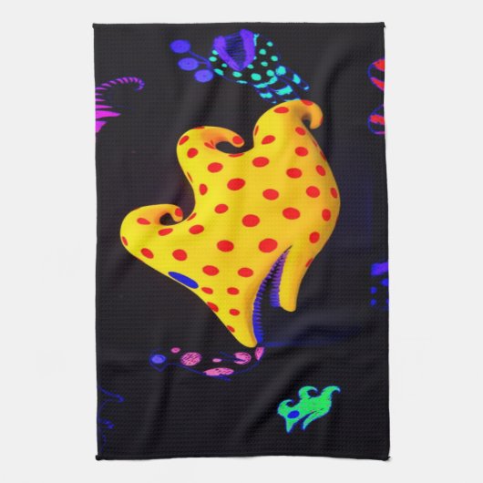 Schwarzes Licht Geschirrtuch (Vertikal)