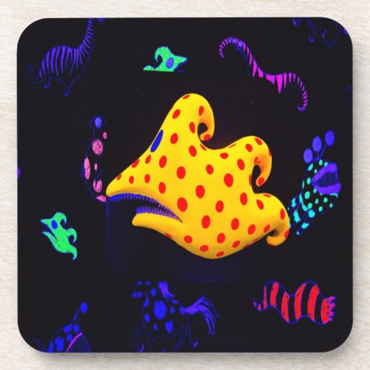 Schwarzes Licht Getränkeuntersetzer (Vorderseite)