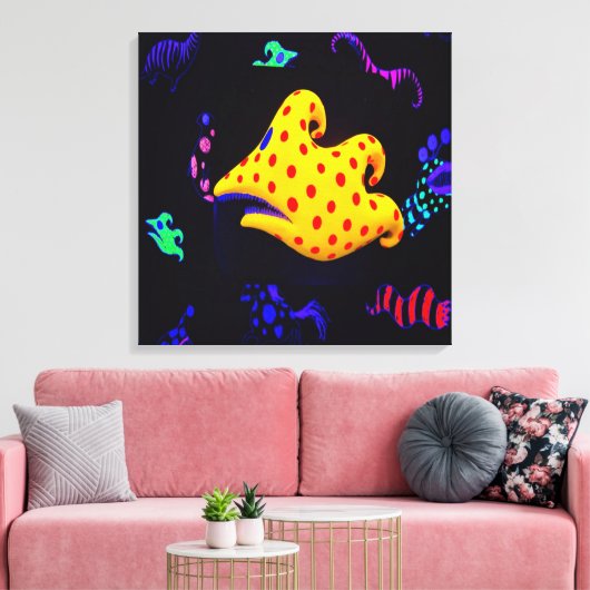 Schwarzes Licht Leinwanddruck (Insitu (Wohnzimmer))