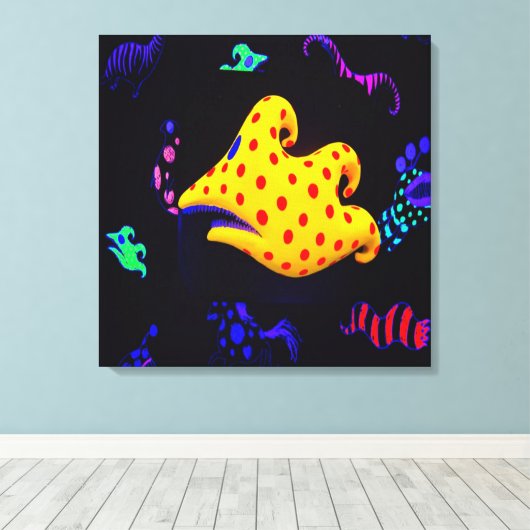 Schwarzes Licht Leinwanddruck (Insitu (Holzboden))