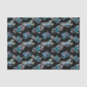 Schwarzes Licht Neon Glühen Weihnachtskerzenmuster Seidenpapier (Vorderseite)