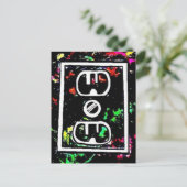 Schwarzes Licht / Neon Splash "Outlet" von Levi G. Postkarte (Stehend Vorderseite)