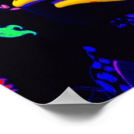 Schwarzes Licht Poster (Ecke)