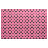 Schwarzes Liebe Herz auf rosa Hintergrund Stoff (Yard (91,4 cm))