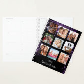 Schwarzes lila Foto-Collage Monogramm 2026 Planer (Anzeige)