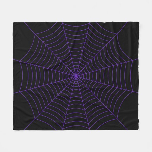 Schwarzes lila Halloween-Muster Fleecedecke (Vorderseite (Horizontal))