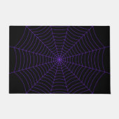 Schwarzes lila Halloween-Muster Fußmatte (Vorderseite)