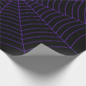 Schwarzes lila Halloween-Muster Geschenkpapier (Ecke)