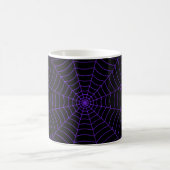 Schwarzes lila Halloween-Muster Kaffeetasse (Mittel)