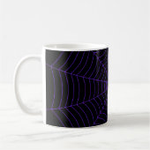 Schwarzes lila Halloween-Muster Kaffeetasse (Links)