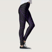 Schwarzes lila Halloween-Muster Leggings (Rechts)