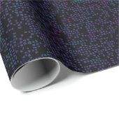 Schwarzes lila Mosaik Geschenkpapier (Rolleneckpunkt)