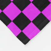 Schwarzes Lila Prüfmuster Kariert Fleecedecke (Ecke)