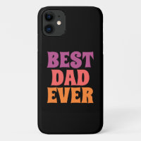 schwarzes & lila Retro bester Vater ever Schriftzu