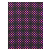 Schwarzes Lila Rosa Punkte-Muster  Tischdecke (Vorderseite)