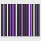 Schwarzes, Lila und weißes Strickpapier Geschenkpapier (Flach)