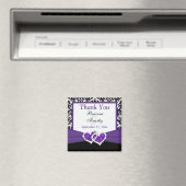 Schwarzes, Lila, weißes Damassohnenmagazin Magnet (In Situ (Geschirrspüler))