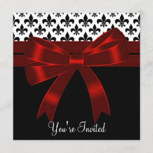 Schwarzes Lilien-Party Einladung