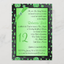 Schwarzes, Limoner Glittery Polka-Punkt-Schläger