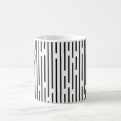 Schwarzes Linien-Geometrisches Muster Kaffeetasse (Mittel)