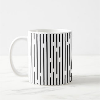 Schwarzes Linien-Geometrisches Muster Kaffeetasse
