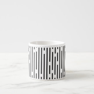 Schwarzes Liniengeometrisches Muster Espressotasse